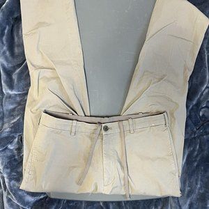 Uniqlo Draswstring Chinos in Taupe - Sz L 33-36in Waist